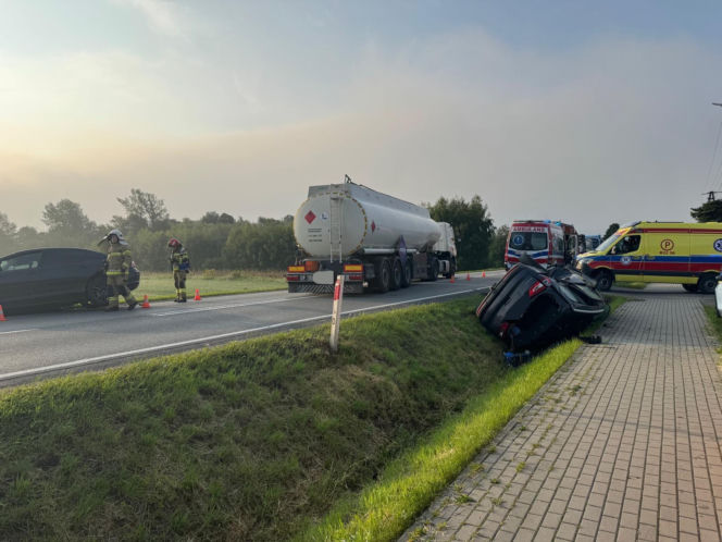 Wypadek w Czchowie. Droga krajowa nr 75 zablokowana w obu kierunkach