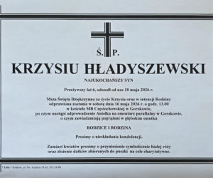 Nie żyje Krzyś Hładyszewski