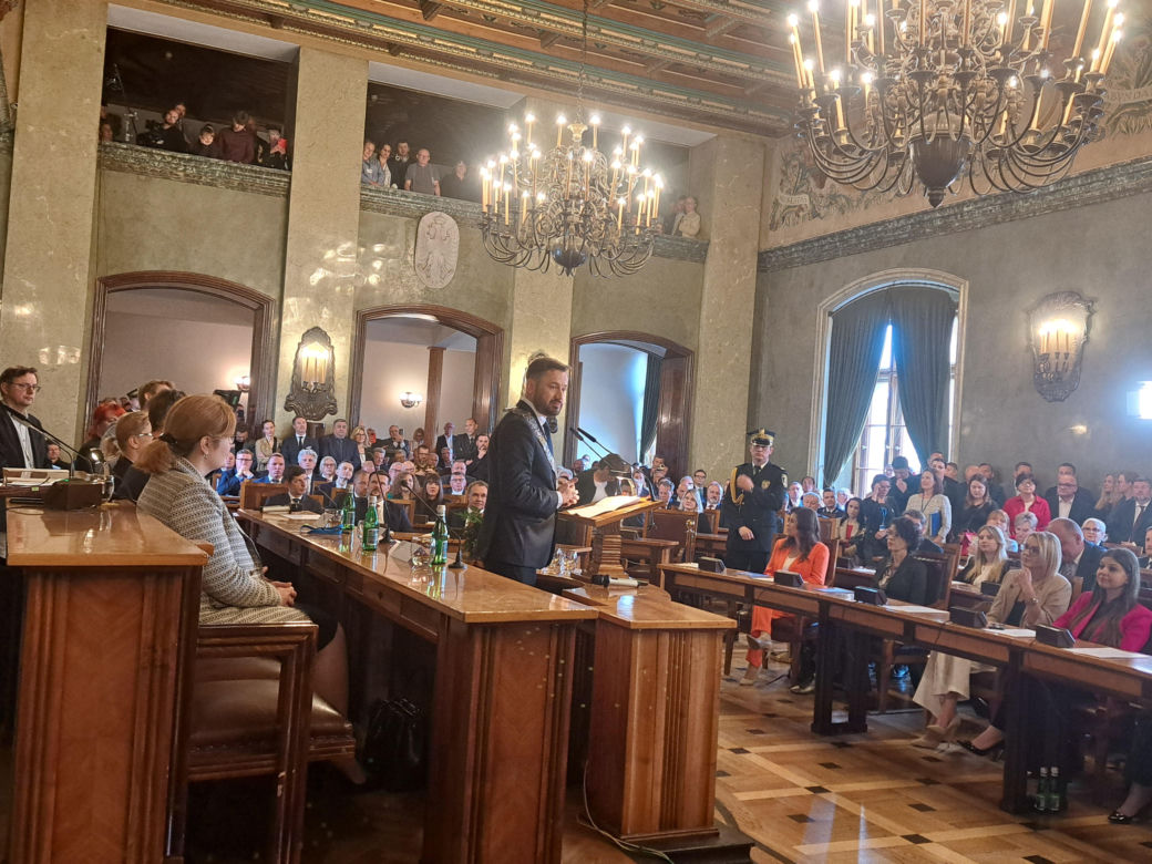 Zaprzysiężenie Aleksandra Miszalskiego na prezydenta miasta Krakowa oraz radnych IX kadencji