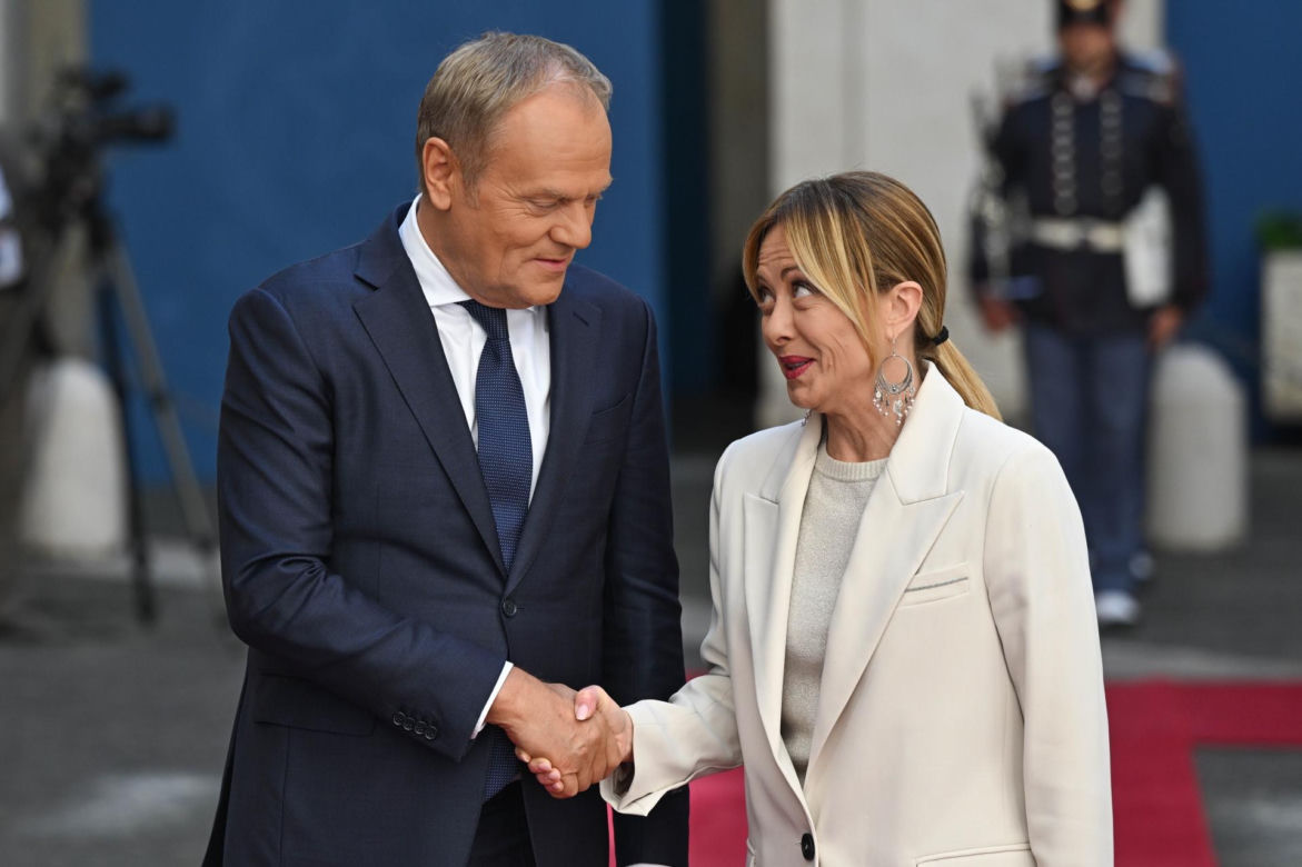 Donald Tusk spotkał się z Giorgią Meloni