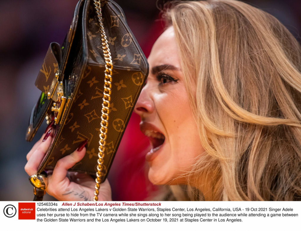 Adele z partnerem na meczu koszykówki