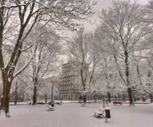 zima polska kraków śnieg
