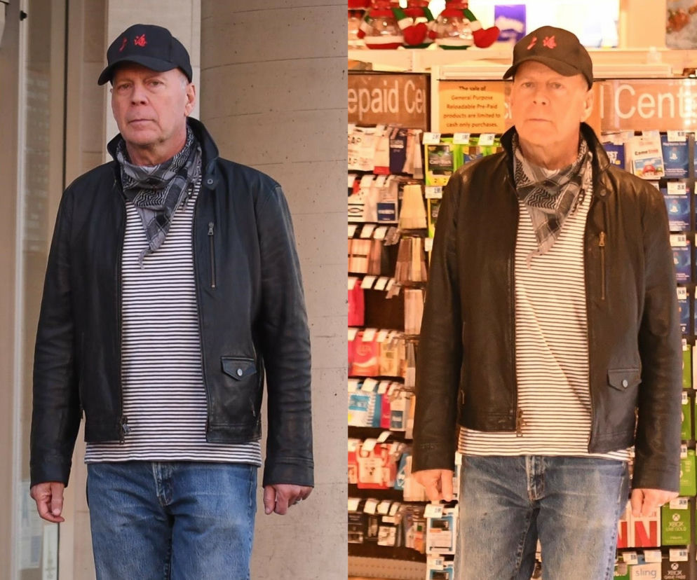 Bruce Willis w sklepie bez maseczki