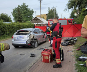 Śmiertelny wypadek pod Siedlcami! Motocyklista zginął po zderzeniu z osobówką