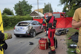 Śmiertelny wypadek pod Siedlcami! Motocyklista zginął po zderzeniu z osobówką