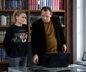 M jak miłość odc. 1210. Olga Górecka (Katarzyna Grabowska), Górecki (Wojciech Wysocki)