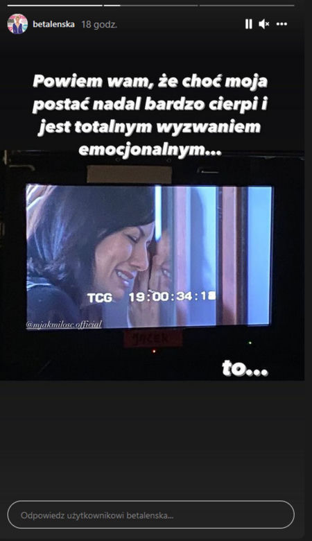 Alżbeta Lenska (Patrycja z M jak miłość) na planie