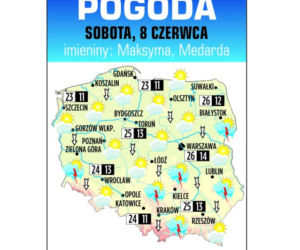 Pogoda na sobotę, 8 czerwca 2013