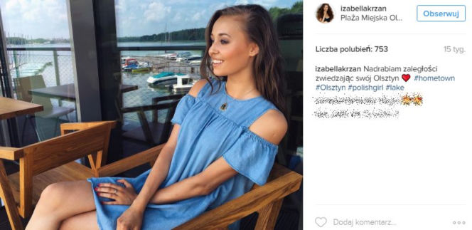 Izabella Krzan na Instagramie