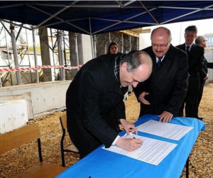 Biurowiec euro-Centrum w Katowicach. wmurowanie kamienia węgielnego 