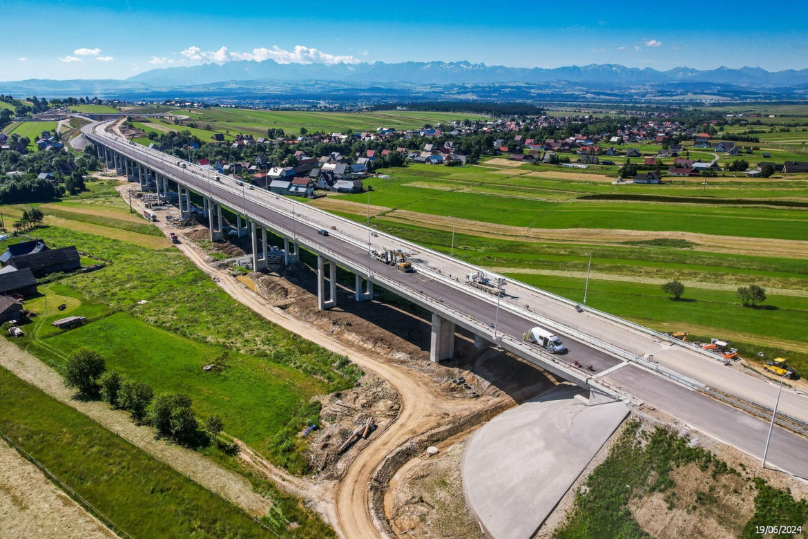 Budowa zakopianki DK 47 Rzdzawka - Nowy Targ - czerwiec 2024