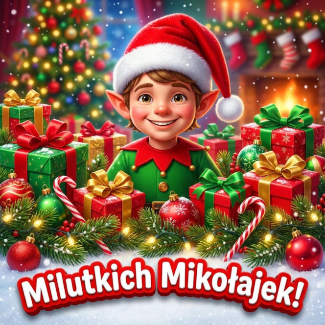 Kartka z życzeniami na Mikołajki