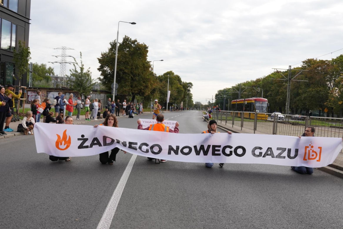 Aktywiści klimatyczni blokowali Maraton Warszawski
