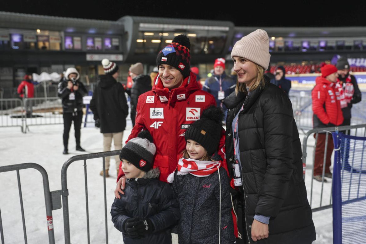 Kamil Stoch z żoną Ewą