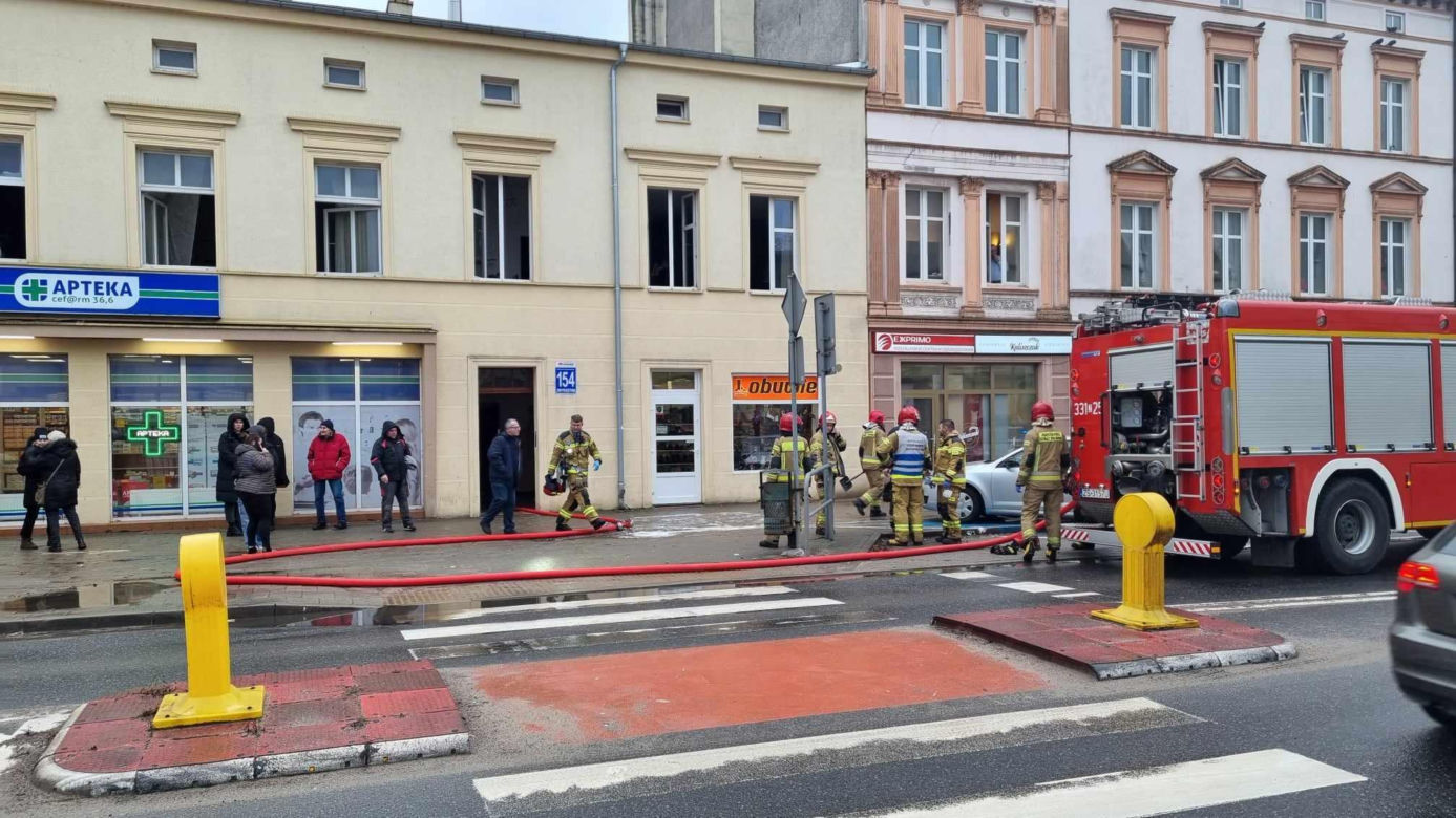 Pożar przy ul. Zwycięstwa w Koszalinie