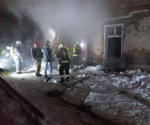 Pożar mieszkania na Wybickiego w Grudziądzu