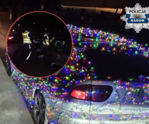 Zamienił seata w choinkę. Policjanci zdębieli!