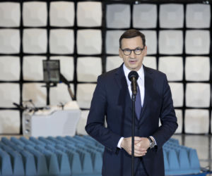 Mateusz Morawiecki na granicy z Białorusią