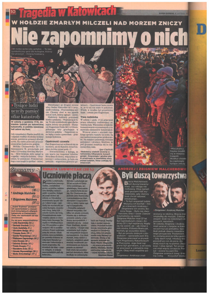 Katastrofa hali MTK w Katowicach. Materiały archiwalne