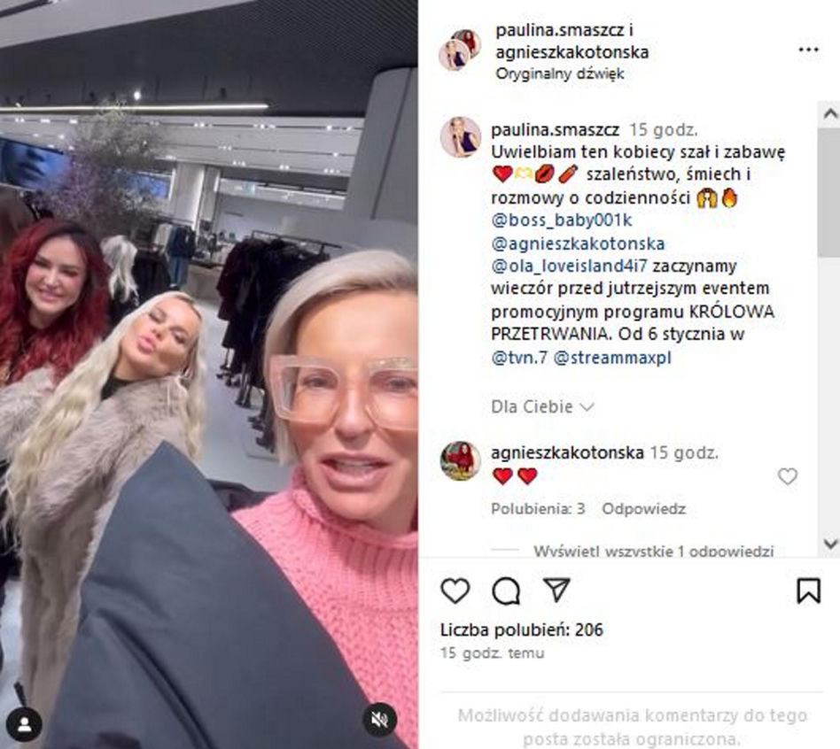 Tak balują "Królowe przetrwania". Paulina Smaszcz i Agnieszka Kotońska w niezłej komitywie