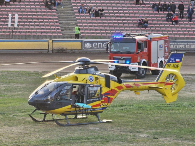 Wypadek na meczu żużlowym