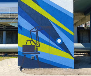 Murale na przystanku SKM Łasztownia