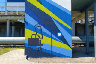 Murale na przystanku SKM Łasztownia