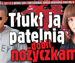 Tłukł ją patelnią dobił nożyczkami