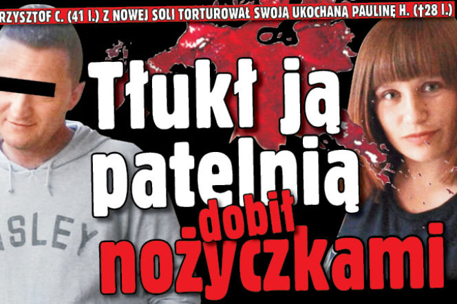 Tłukł ją patelnią dobił nożyczkami