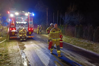 Pożar budynku w miejscowości Bartoszówka w powiecie grodziskim