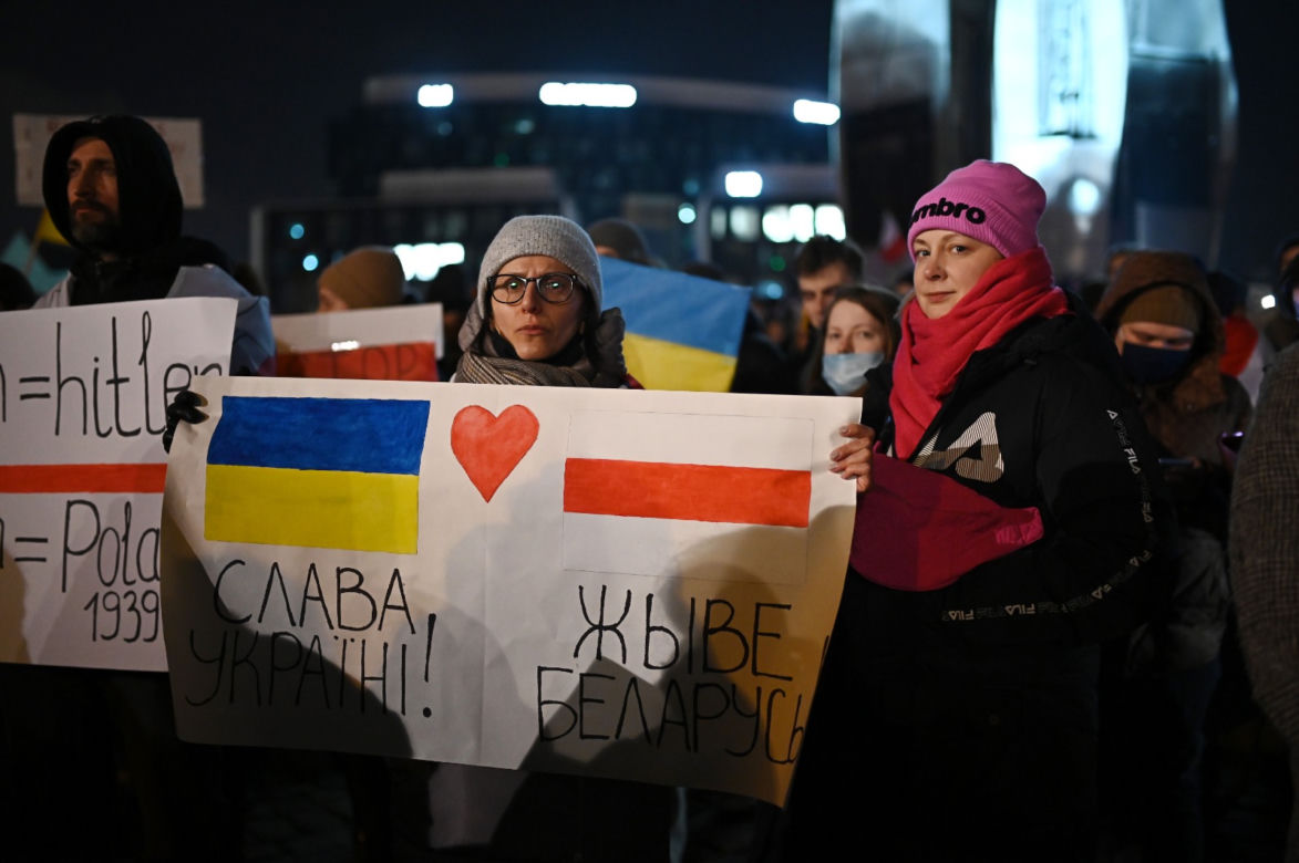 Solidarni z Ukrainą. Wielki wiec w Gdańsku