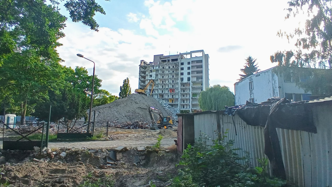 Rozbiórka Domu Marynarza - czerwiec 2020