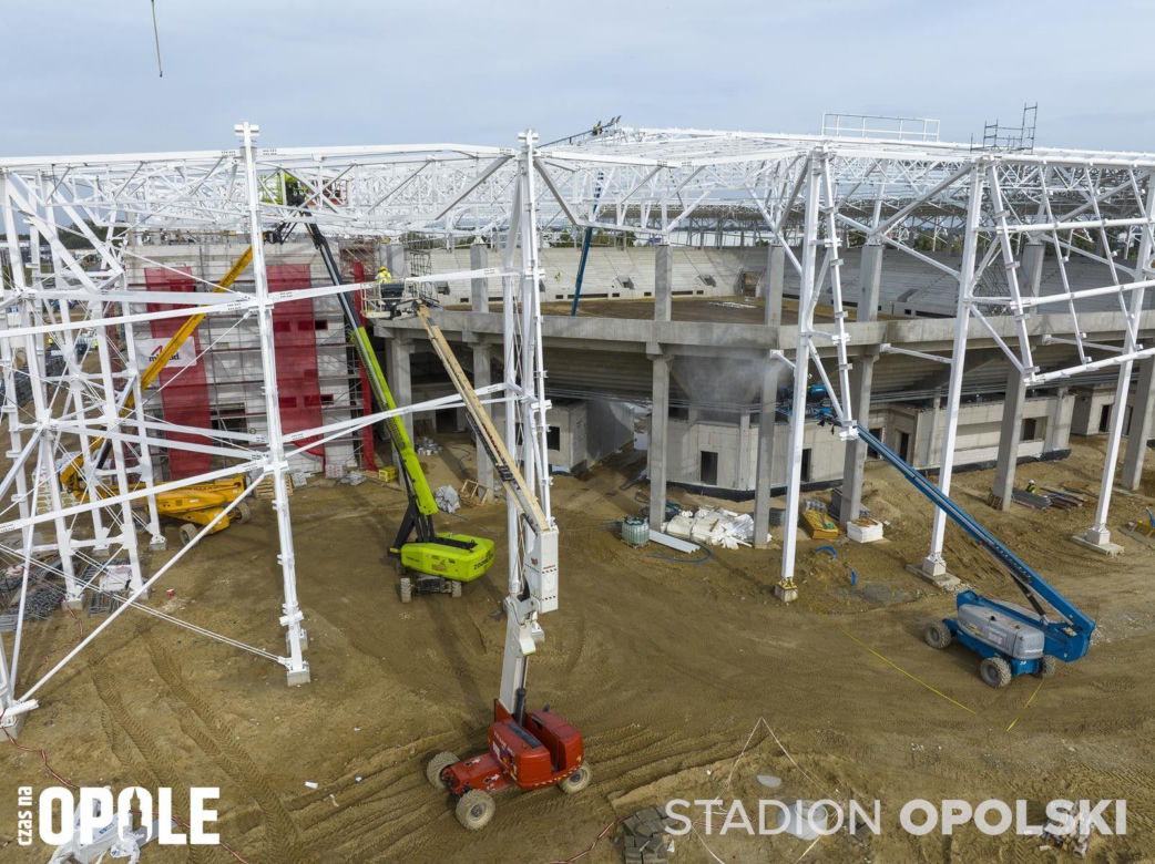 Stadion Opolski w budowie. Najnowsze zdjęcia
