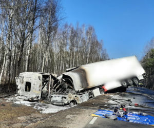 Spalił się we własnym aucie. Tragedia pod Mińskiem Mazowieckim
