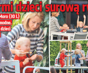 Karmi dzieci surową rybą