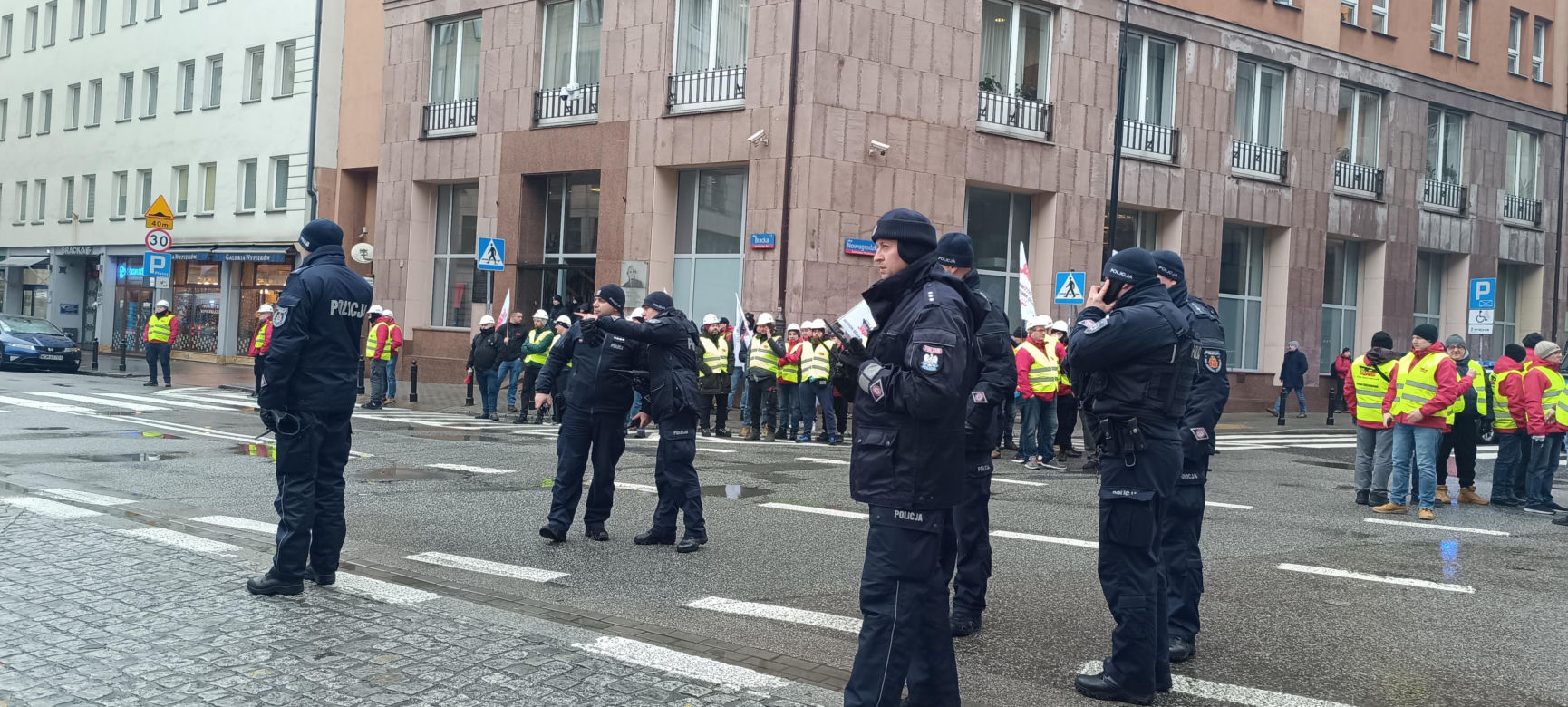 Protest górników w Warszawie