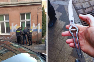 Pijany mężczyzna 40-centymetrowym sekatorem do mięsa. Wpadł w ręce strażników miejskich 