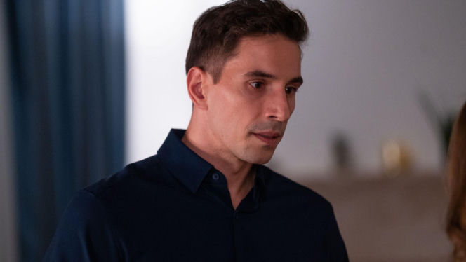 Barwy szczęścia, odc. 3346. Oliwka (Wiktoria Gąsiewska), Tomek Kępski (Jakub Sokołowski)