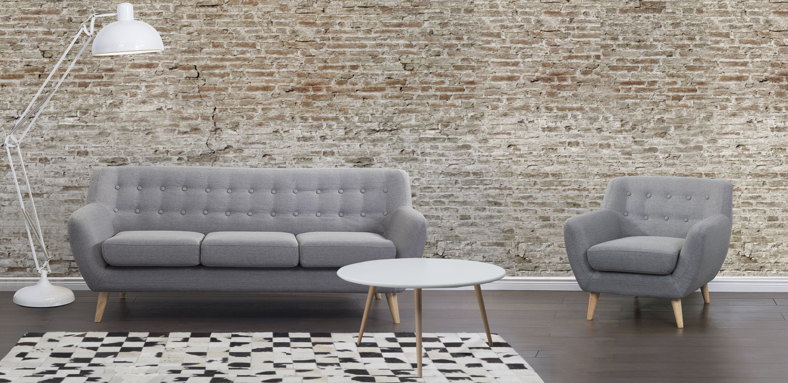 Szara sofa do salonu