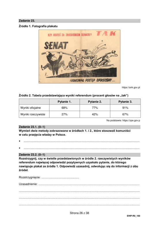 Matura 2024. Historia rozszerzona. ARKUSZE CKE nowa formuła 2015