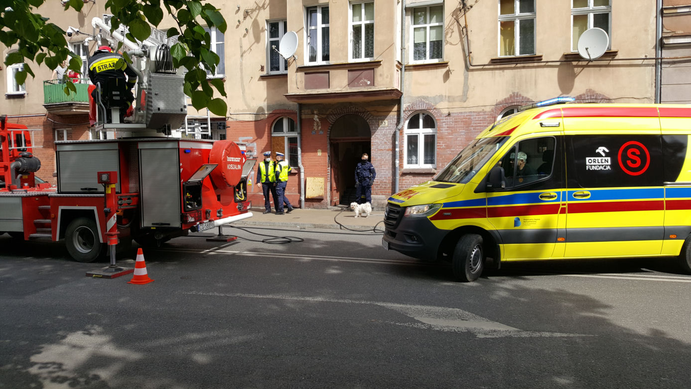 Pożar w kamienicy przy ulicy Narutowicza w Grudziądzu. Jest ofiara śmiertelna