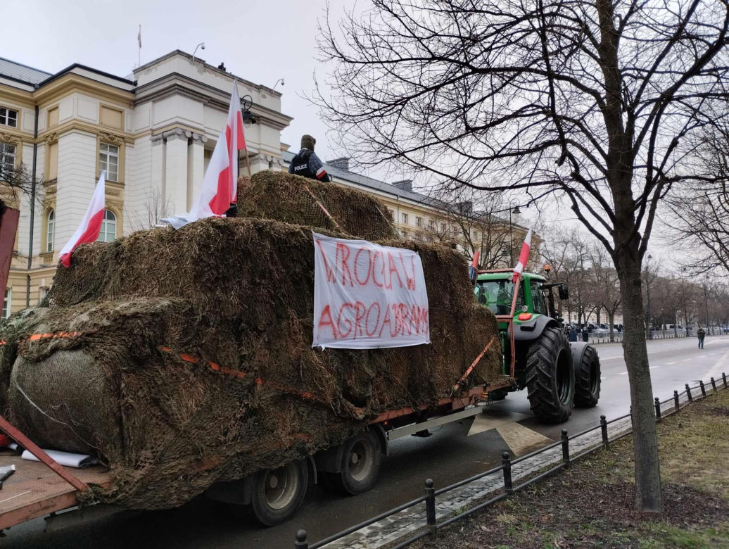 Protest rolników w Warszawie i na obrzeżach miasta 