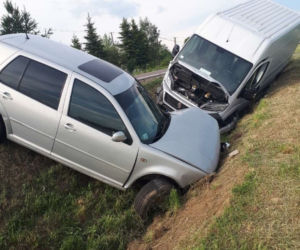 Powiat brzozowski: Zderzenie volkswagena z fiatem ducato