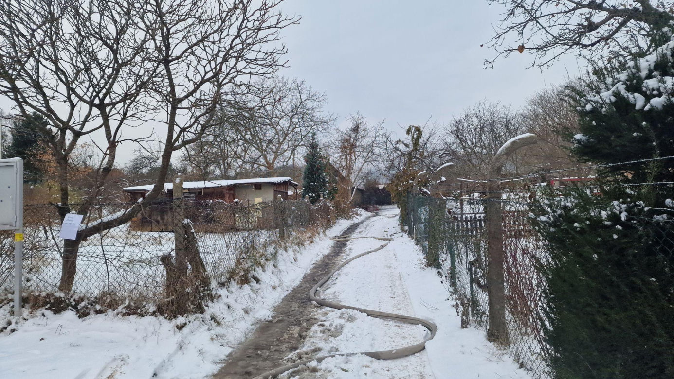 Pożar na działkach w Zielonej Górze