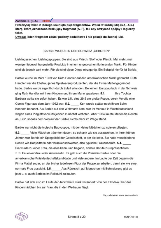 Matura 2026 NIEMIECKI rozszerzony: Arkusze CKE i odpowiedzi - sprawdź, czy zdałeś! 12.05.2026