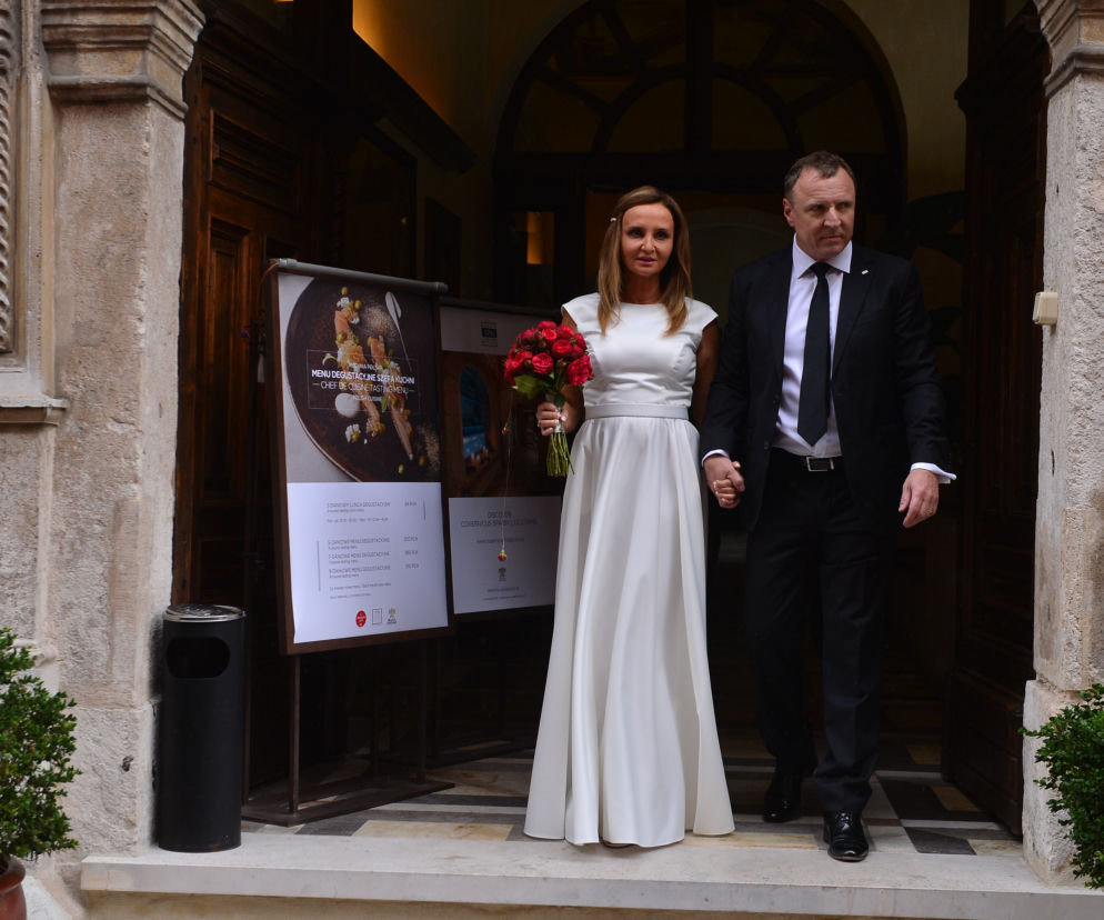 Joanna Klimek i Jacek Kurski w drodze na ślub