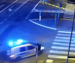 Pościg jak z filmu akcji. 20-letni Ukrainiec zderzył się czołowo z radiowozem