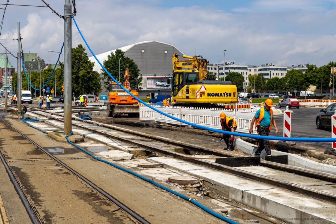 Przebudowa układu drogowego na Międzyodrzu - czerwiec 2022
