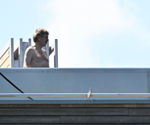 Zbigniew Boniek na basenie