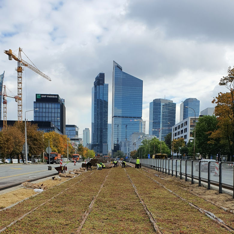 Budowa linii tramwajowej na ul. Kasprzaka w Warszawie